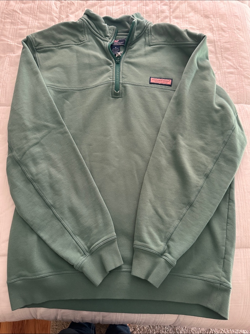Vineyard Vines Men’s Green Half-Zip Pullover Sweater